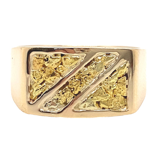 Rectangular Top Nugget Ring