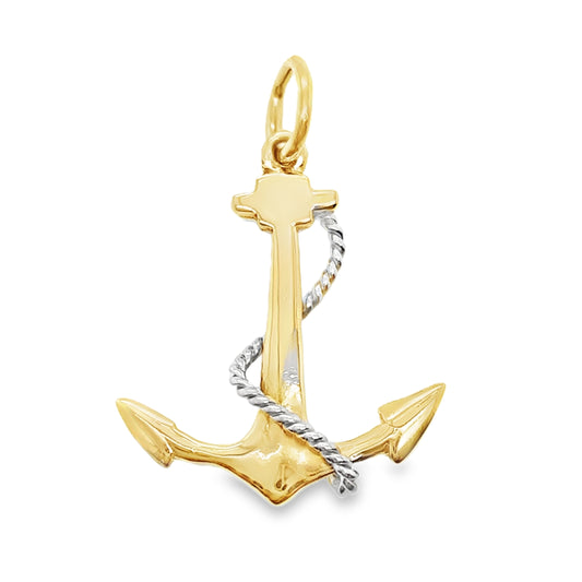 Two Tone Anchor Pendant
