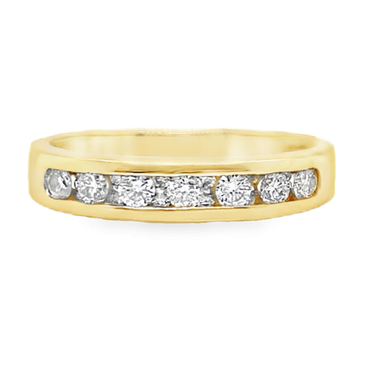Double Layer Channel Set Diamond Band