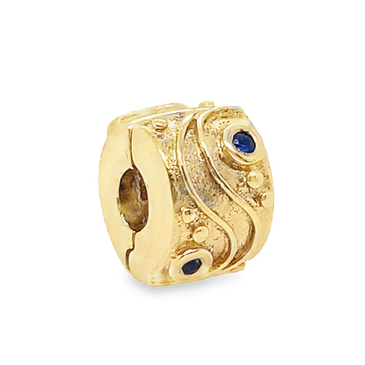 Sapphire Wave Hinged Charm by Pandora