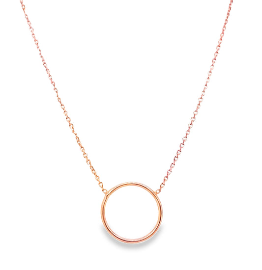 Dainty Circle Adjustable Length Necklace
