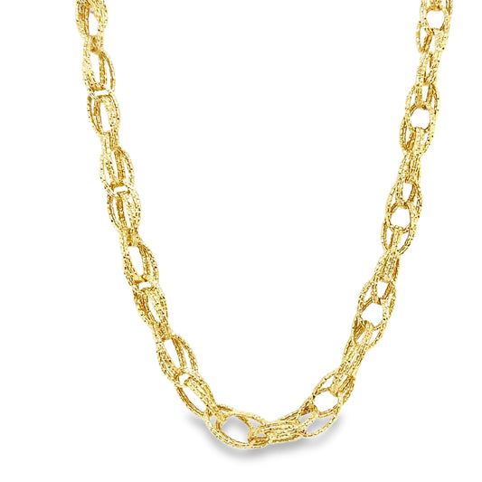 Oval Loop Textured Necklace