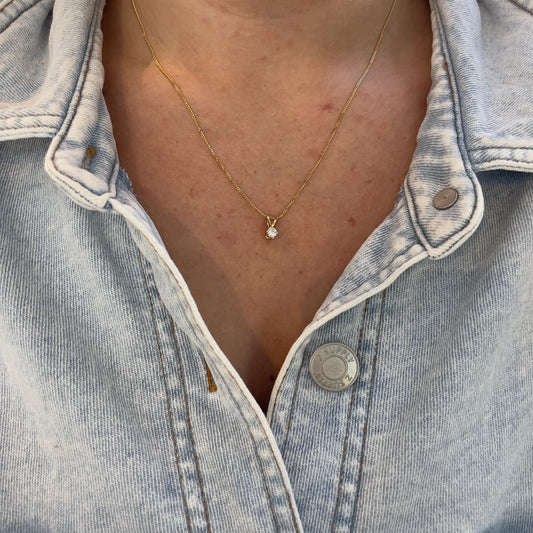 .25CT Classic Diamond Solitaire Necklace