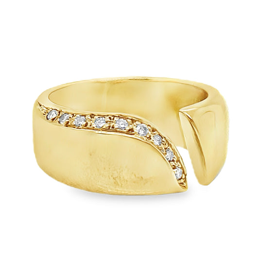 Negative Space Diamond Curve Ring