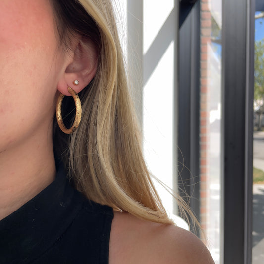 Polka Dot Hoop Earrings