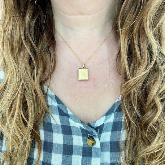Rectangular Carved Locket