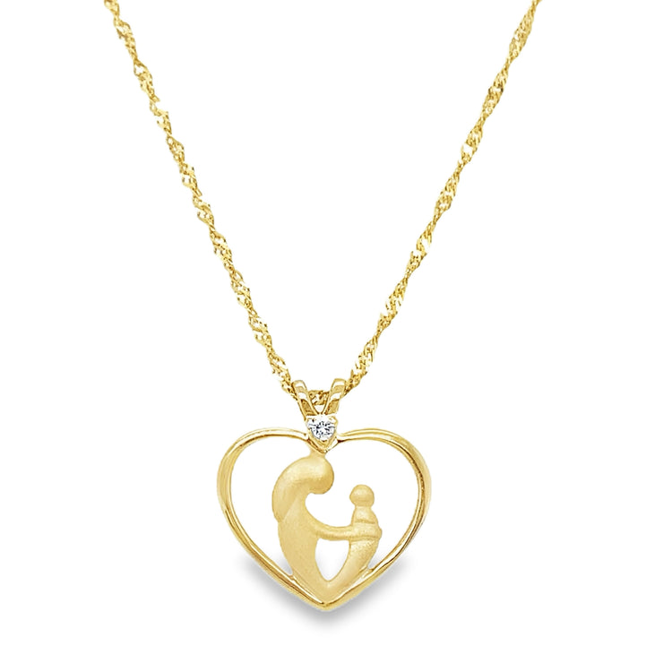 Mother Child Diamond Necklace