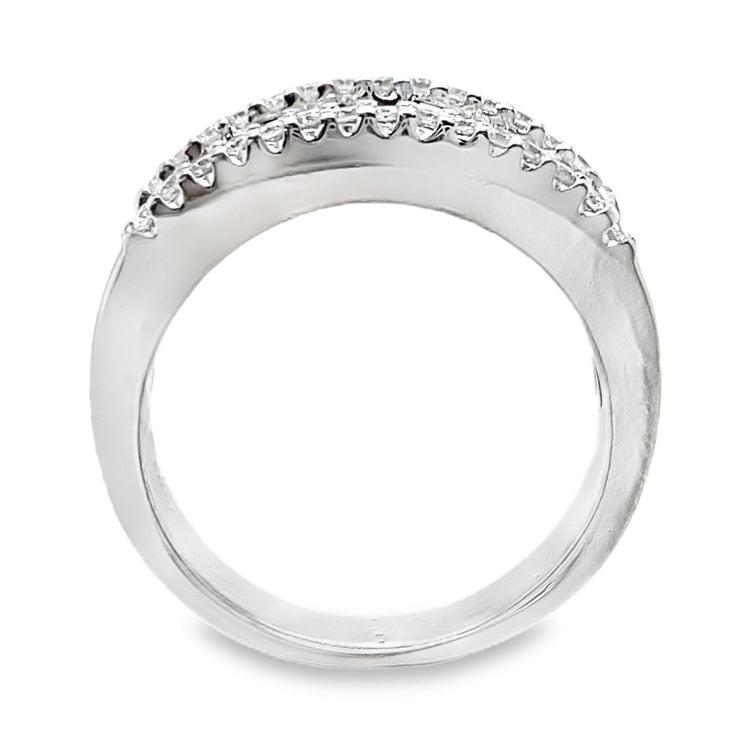 Sapphire & Diamond Checkerboard Ring