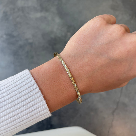 3mm Diamond Cut Bangle