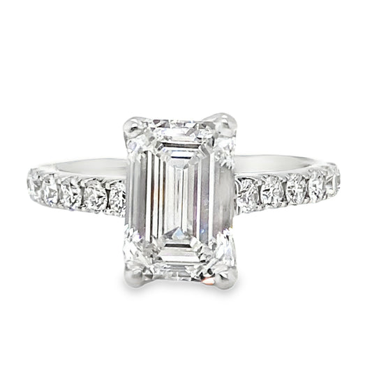 3.50TCW Lab Grown Emerald Diamond Ring