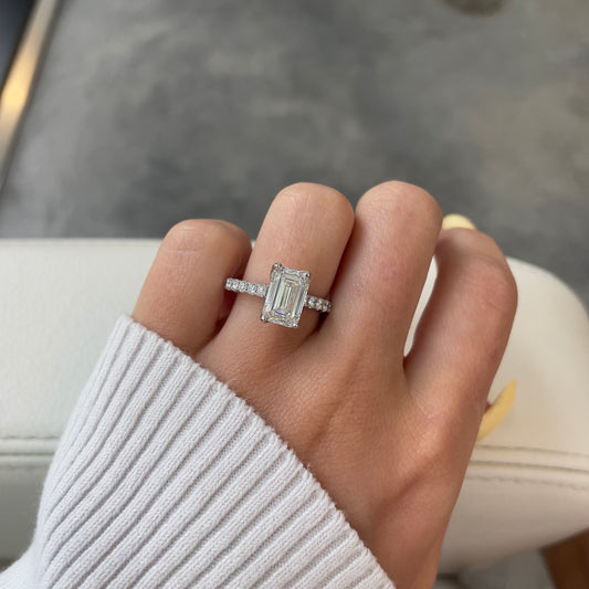 3.50TCW Lab Grown Emerald Diamond Ring