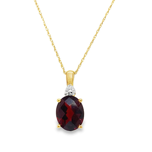 Garnet & Diamond Necklace