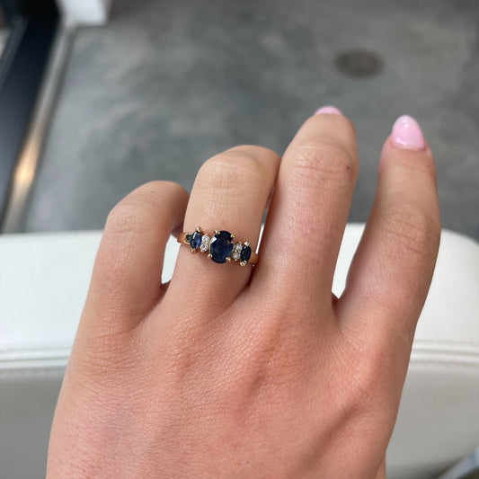 Sapphire & Diamond Ring