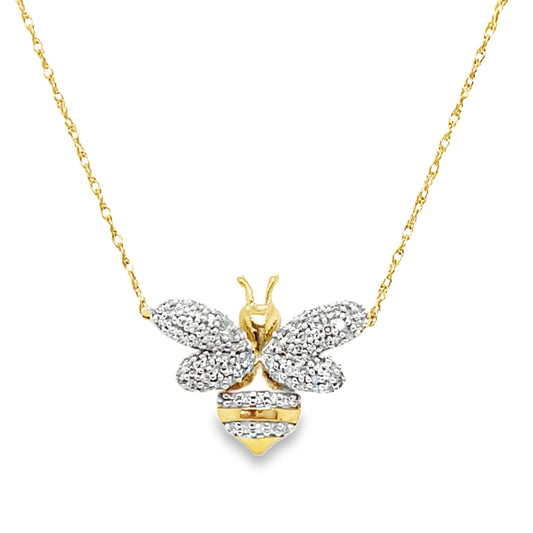 Diamond Bee Necklace