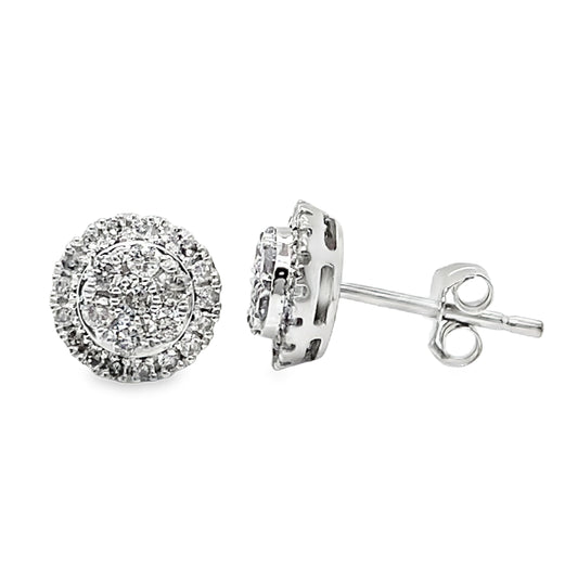 .50TCW Diamond Cluster Earrings