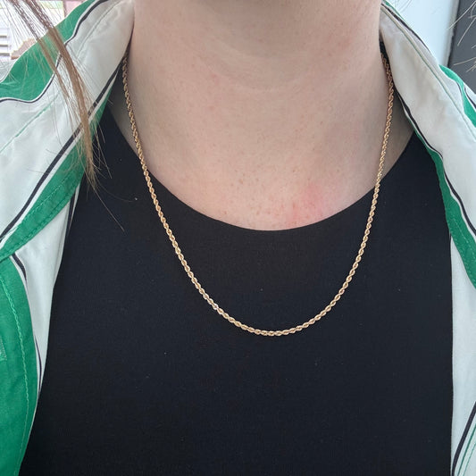 20 Inch Solid Rope Chain