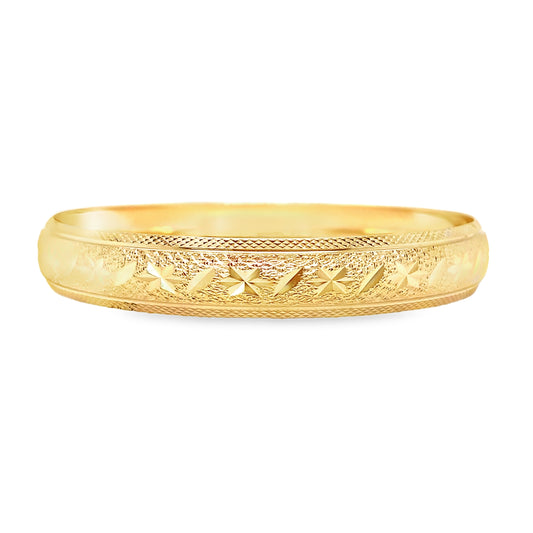 10mm Wide Diamond Cut Bangle
