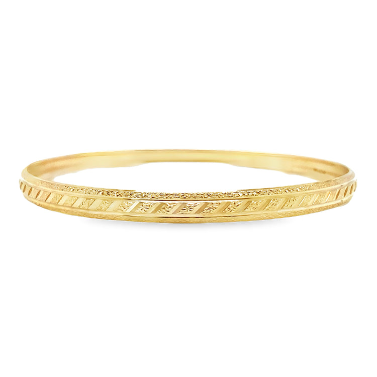 7.4mm Wide Diamond Cut Bangle