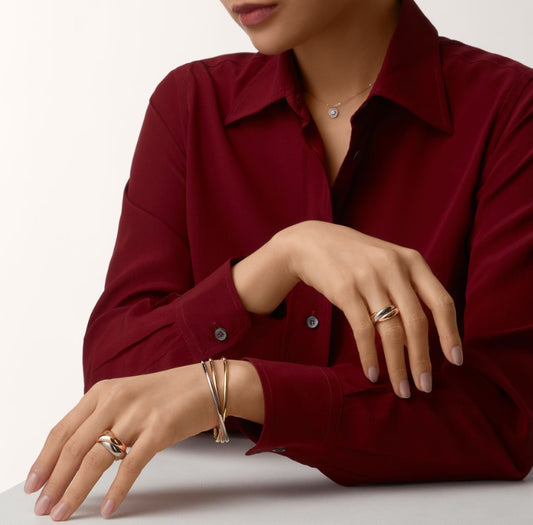Tri Gold Rolling Rings by Cartier