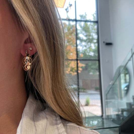 Gold Cutout Hoops