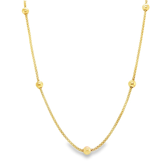 17 Inch Popcorn Bead Station Chain