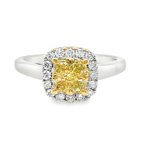 Yellow & White Diamond Ring