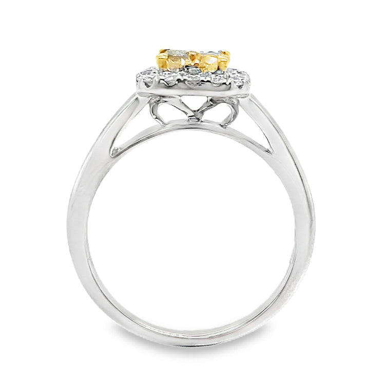 Yellow & White Diamond Ring