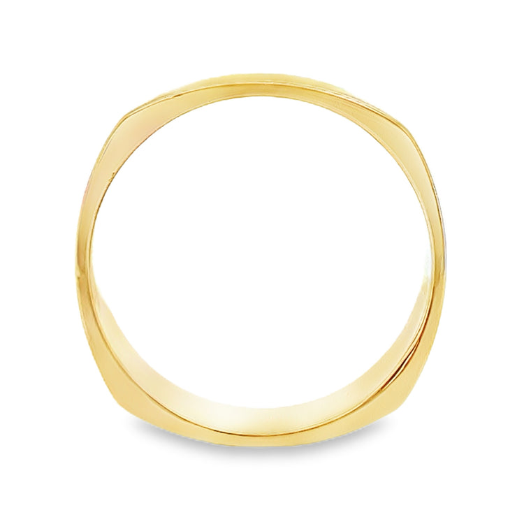 Square Profile Gold Band