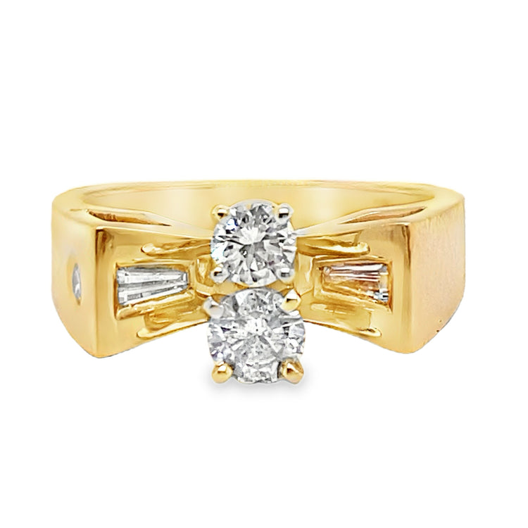 Baguette & Round Diamond Ring