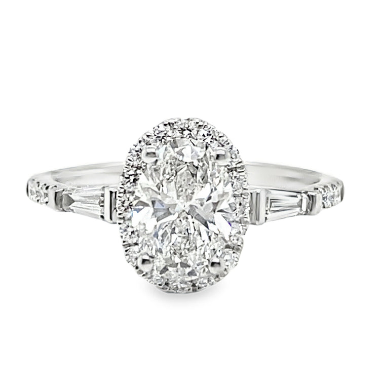 Lab Grown Oval Halo Diamond Ring