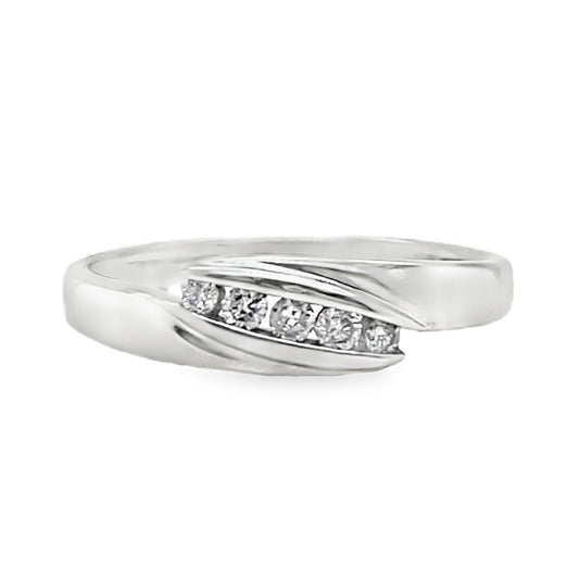 Channel Set Bypass Diamond Ring