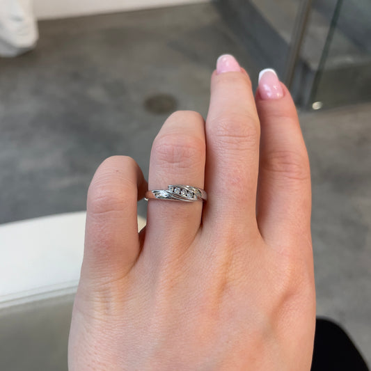 Channel Set Bypass Diamond Ring