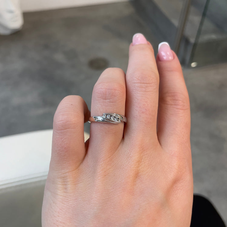 Channel Set Bypass Diamond Ring