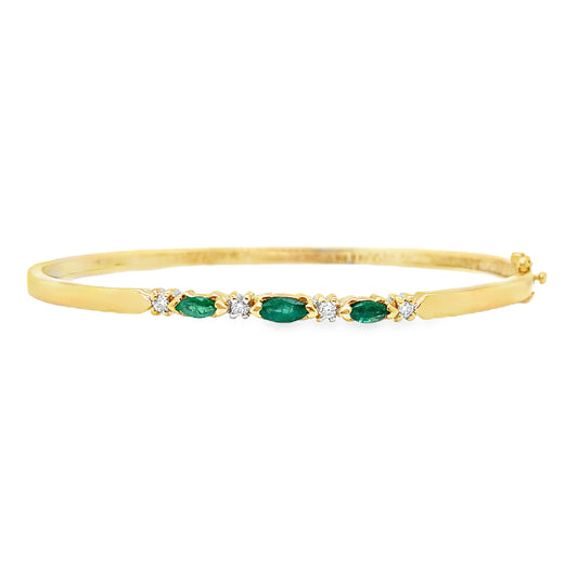 Emerald & Diamond Bangle