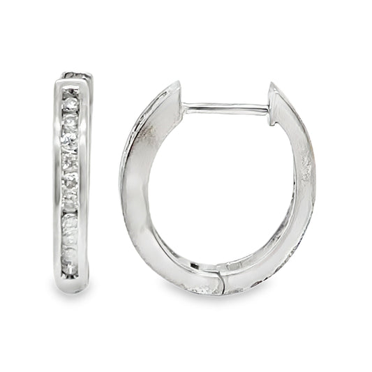 Channel Set Diamond Huggies