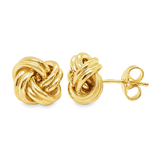 10mm Gold Knot Studs