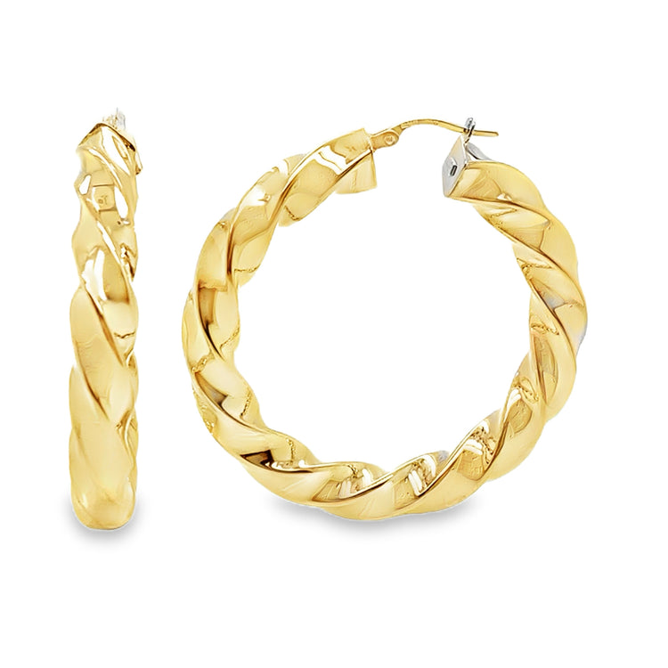 Oversized Twist Hoop Earrings