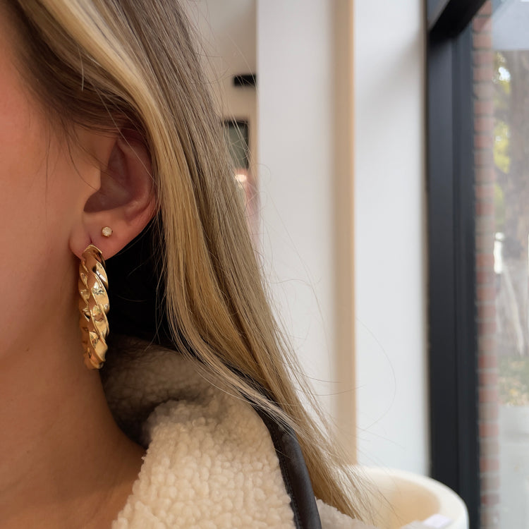 Oversized Twist Hoop Earrings