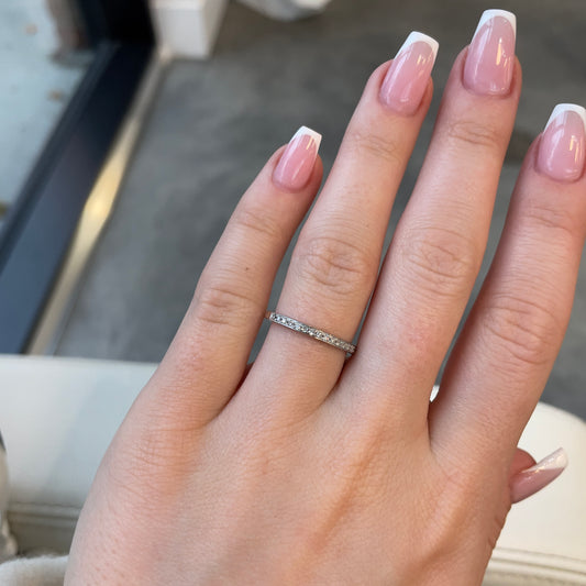 Single Cut Diamond Dainty Band