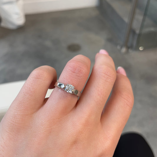 .50CT Classic Cathedral Diamond Solitaire Ring