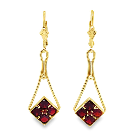 Garnet Drop Earrings