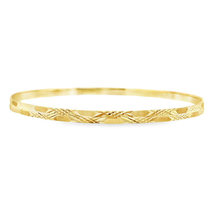 3mm Diamond Cut Bangle
