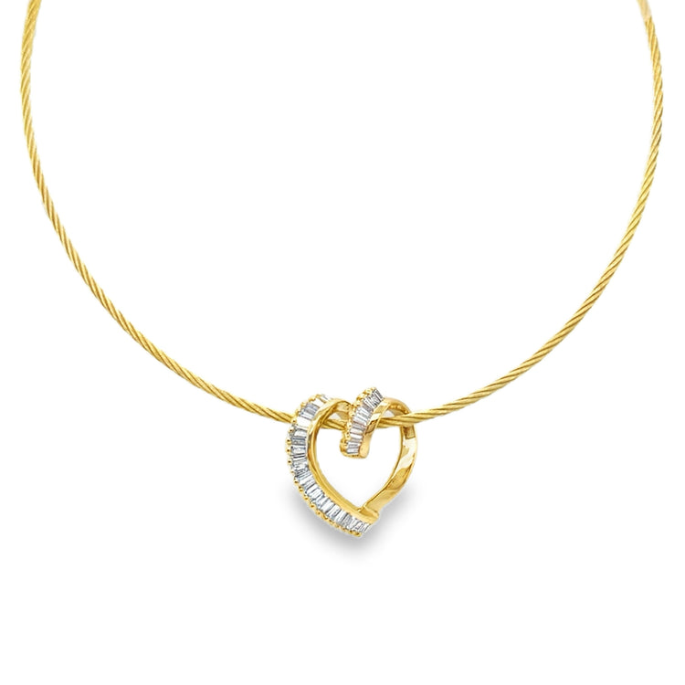 Diamond Heart Slide Collar