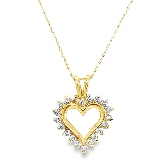 Classic Diamond Heart Necklace