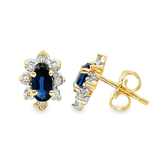 Sapphire & Diamond Studs