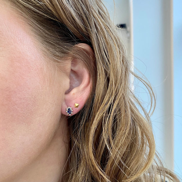 Sapphire & Diamond Studs