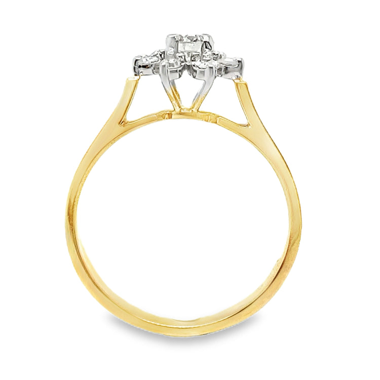 Diamond Snowflake Cluster Ring
