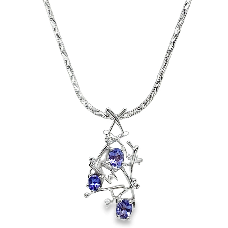 Tanzanite Pendant on Adjustable Chain