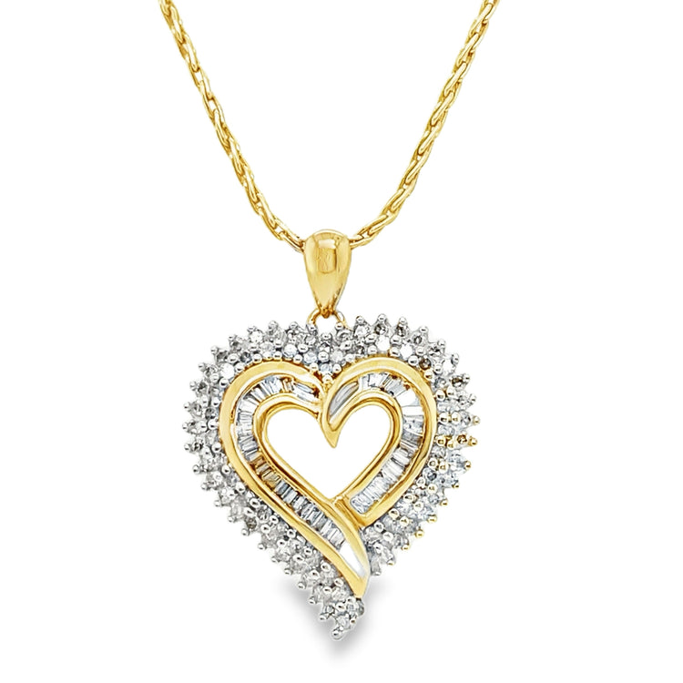 Oversized Diamond Heart Necklace