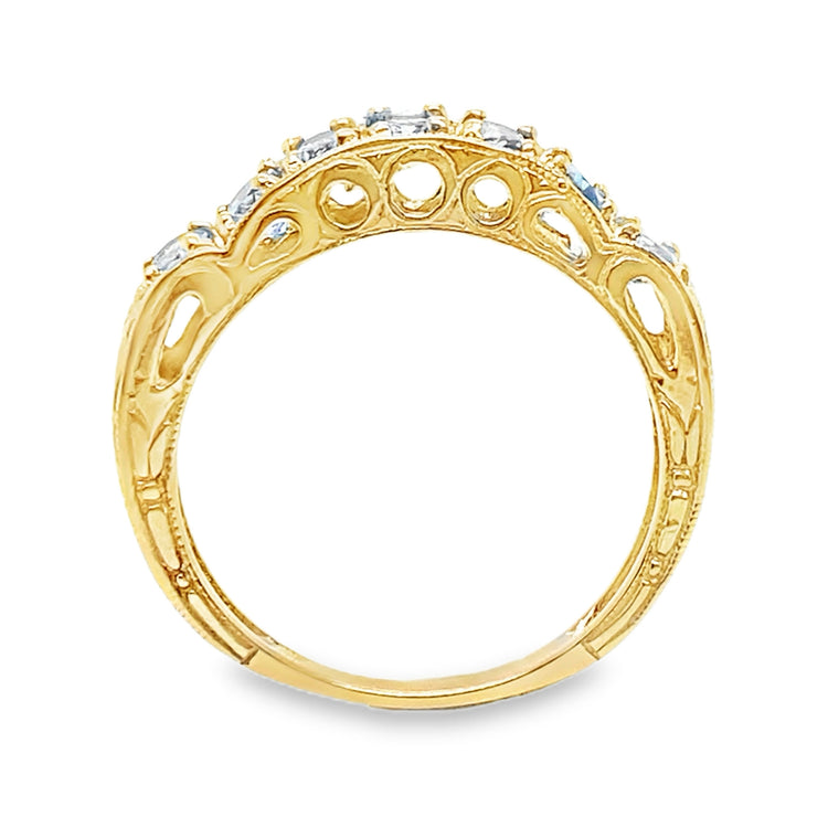 Carved Aquamarine Ring